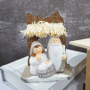 Estatuillas de la Santa Familia de Navidad, juegos de Natividad con escena de pesebre - Product Image 3