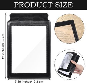 แว่นขยายหน้าเต็มทรงสี่เหลี่ยมผืนผ้าสำหรับอ่านเลนส์หลอดไฟ LED 3X แบบเรียบง่าย - Product Image 3