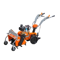 Mini motoculteur diesel 6HP 173F à démarrage manuel, multifonctionnel, pour le désherbage, le labourage rotatif et le broyage de l'herbe, haute productivité