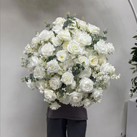Offre Spéciale – Grandes Boules de Fleurs Artificielles Blanches en Soie pour Centres de Table de Mariage, Arrangements Floraux de 30cm, 40cm, 50cm