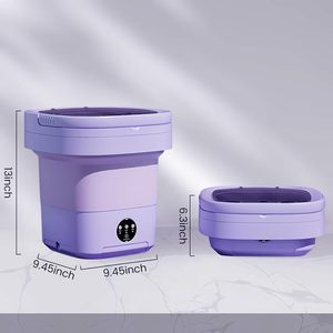 Lave-linge pliable portable 11L pour vêtements de bébé, sous-vêtements, chaussettes et petits textiles, avec panier de séchage - Product Image 4