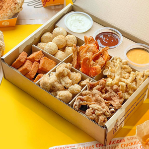 Tùy chỉnh Hội Đồng Quản trị hộp với nắp Platter thực phẩm Brunch Hộp bao bì Takeaway ăn trưa Kraft Hộp giấy cho dã ngoại thực phẩm packagi - Product Image 3