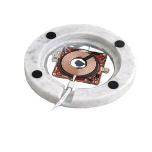 Cargador Inalámbrico de Mármol Térmico Hecho a Mano con Incrustaciones de Piedra, Plataforma de Carga de Piedra de Lujo con Tecnología Qi, Diseño Circular Flexible para Escritorio - Product Image 2