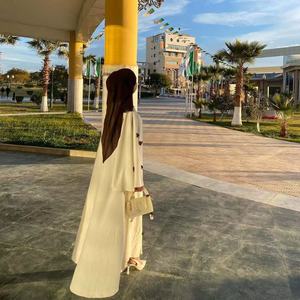 <strong>New</strong> Arrival Loose Waist Big Wing Long Dress Bow Decoration Stand Collar Flare Sleeves Women <strong>Abaya</strong> - Product Image 5