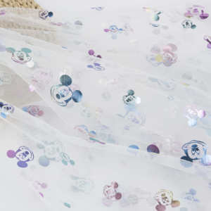 Tela de tul de Mickey <span class=keywords><strong>mouse</strong></span> para vestido de niños, bonito diseño colorido de Navidad - Product Image 3