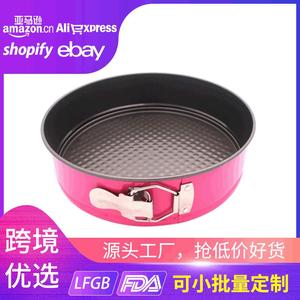 Moule à gâteau rond à fond amovible avec fermeture à pression, en acier au carbone avec revêtement en téflon, pour la pâtisserie maison, les mousses et les gâteaux nid d'abeille - Product Image 5