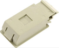 3 pièces de quincaillerie et serrures de porte sans clé durables et écologiques, loquet et boulons rectangulaires en plastique pour armoire, gris/noir
