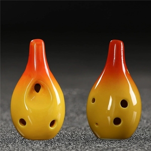 Ocarina en gros en forme de goutte d'eau, dégradé multicolore, 6 trous, pour l'enseignement musical des étudiants - Product Image 3