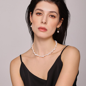 <span class=keywords><strong>Collana</strong></span> di Perle Trendy Bingxin Jewelry, <span class=keywords><strong>Collana</strong></span> di Perle d'Acqua Dolce Irregolari Vere, Girocollo di Perle per Donna, Idea Regalo - Product Image 2