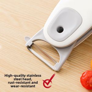 Éplucheur manuel portable 3-en-1 pour fruits et concombres avec lame en acier inoxydable 430, couteau à éplucher les légumes pour l'extérieur - Product Image 3