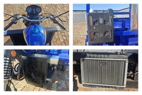 Tricycle motorisé à benne basculante à essence à 9 roues à double essieu arrière de 350 cm3, moto à benne basculante pour la livraison, moto cargo à vendre