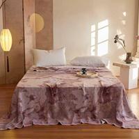 Parure de lit quatre pièces 100 % soie de mûrier, écologique, 500 fils, coutures soignées, douce, respectueuse de la peau, luxe léger, housse de couette, drap et taies d'oreiller