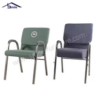Sillas de teatro comerciales, envío gratis, asiento de iglesia de auditorio con tela tapizada, Material metálico para uso escolar