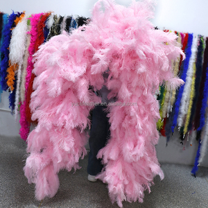 Boa de Plumas de Avestruz Rosa de 3 Metros, Boa de Plumas Gruesas, Pieza Completa, para Ropa, Bufanda, Chal de Boda, Accesorios - Product Image 3