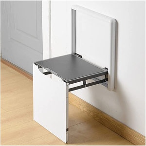 <span class=keywords><strong>Panca</strong></span> per scarpe da parete facile da installare sgabello pieghevole blu sedia da parete pieghevole salvaspazio - Product Image 3