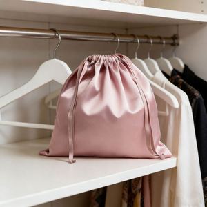 Satin Double Drawstring Packaging for Facial <b>Eye</b> <b>Mask</b> Cosmetic Gift Storage Bag - Product Image 1