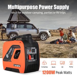 Generador de Gasolina Silencioso con Inversor de CC 12V para Uso Doméstico y Exterior, 1200W, Cuatro Tiempos, 5.5L, Arranque Manual, Venta Directa de Fábrica - Product Image 6