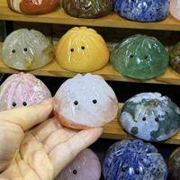 Artisanat en cristal de qualité usine : sculptures en pierre mixte (quartz rose, agate mousse) pour la décoration et la lithothérapie