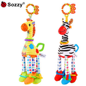 Nouveau-né zèbre <span class=keywords><strong>girafe</strong></span> voiture pendentif jouet confort peluche poupée poussette lit pour bébé - Product Image 4