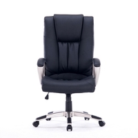 Chaise de bureau de direction moderne en cuir PU, chaise de bureau standard à dossier haut en cuir PVC