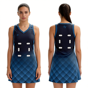 Vestidos de Netball para Mujer, Ropa de Netball Femenina, Uniformes de Netball Sublimados Personalizados de Fábrica, Diseño de Uniformes de Equipo - Product Image 3