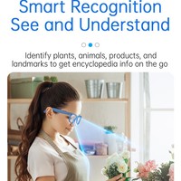 Lunettes Intelligentes S2MAX 500MP avec Enregistrement Vidéo et Photo, Traduction IA, Contrôle Tactile pour Appels