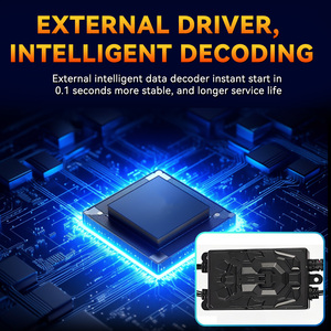 Phare de moto haute puissance 40W, lampe de travail LED avec feux latéraux pour moto, vélo de rue - Product Image 6