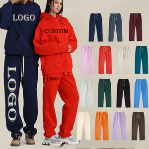 Custom Heavyweight 350gsm Fleece Warm Sweatpants Tracksuits Unisex Logo Casual <strong>Loose</strong> Oversize Sweatshirt Hoodie <strong>Joggers</strong> for <strong>Men</strong> - Product Image 1