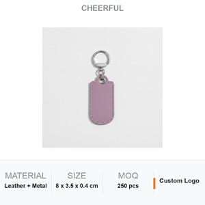 Llavero y Soporte para Teléfono de Cuero Morado Grabado con Varita de la Fortuna Oriental, Duradero, con Logotipo Personalizado, Regalo Corporativo - Product Image 1