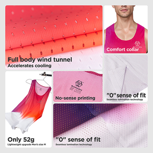 Canottiere da corsa da <span class=keywords><strong>uomo</strong></span> Ultra leggere canottiere da maratona traspiranti gilet da corsa ad asciugatura rapida <span class=keywords><strong>senza</strong></span> maniche - Product Image 2