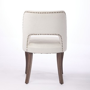 Juego de 2 sillas de comedor modernas tapizadas en tela, sillas de cocina para comedor, color beige - Product Image 5