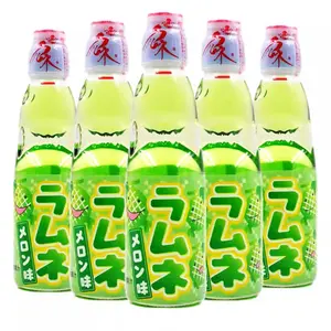 Toptan egzotik içecekler japon gazlı içecekler langırt soda kavun lezzet meşrubat dolum makinesi 200ml