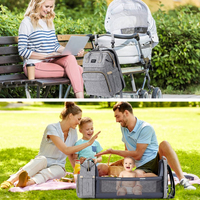 Nouveau design, best-seller, sac à dos à langer portable grande capacité pour femme, antivol, imperméable, en tissu Oxford, pour maman et bébé