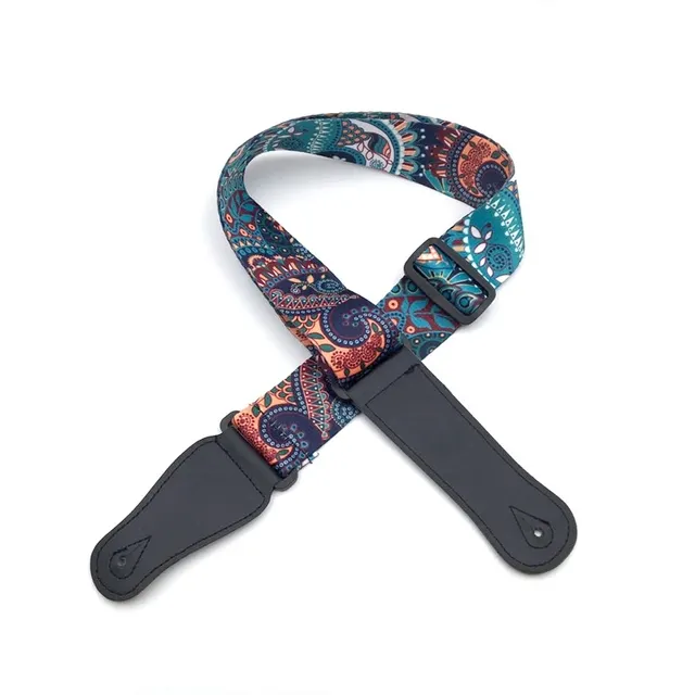 Multi-Color Guitar Belts Adjustable Colorful Printing Nylon Guitar Straps Bass Acoustic Electric Guitar Accessories