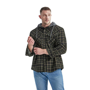 Giacca <span class=keywords><strong>Invernale</strong></span> Super Spessa in Flanella <span class=keywords><strong>a</strong></span> <span class=keywords><strong>Quadri</strong></span> Personalizzabile Camicie 100% Cotone per <span class=keywords><strong>Uomo</strong></span> - Product Image 4