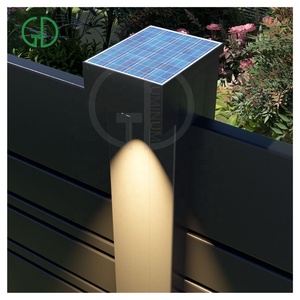 Gd Đèn năng lượng mặt trời LED cap 3x3 4x4 8ft 10 ft bằng gỗ t Đen nhôm boong lan can WPC Composite hàng rào bài với tấm cơ sở - Product Image 5