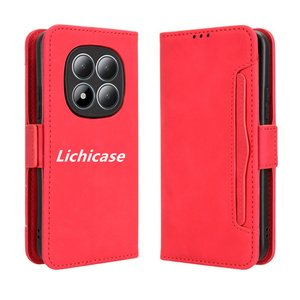 Coques de téléphone en cuir à rabat de luxe Lichicase pour Redmi Note 14 <span class=keywords><strong>14S</strong></span> 14 Pro 14 Pro Plus porte-carte couverture arrière antichoc - Product Image 1