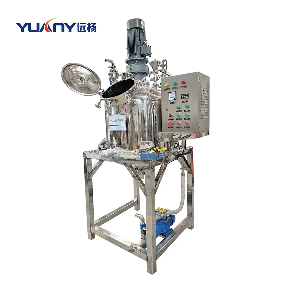 Tanque de mezcla de sellos industriales, mezclador de alto cizallamiento inferior, homogeneizador cosmético al vacío, bomba homogeneizadora, mezclador de Motor eléctrico de 200 litros