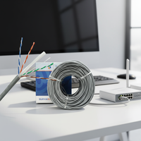 Harga Grosir Kabel Cat6 UTP 305m Konduktor CCA Jaket PVC LSZH untuk Sistem Jaringan Komputer LAN yang Stabil