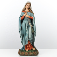 Statue religieuse catholique de la Vierge Marie en résine, artisanat fait main, décoration d'intérieur, objet de collection.