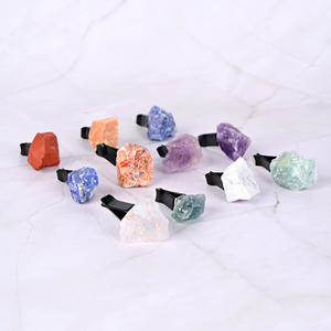 High Quality Natural Healing Crystal Heart <b>Car</b> <b>Clip</b> Gemstone Heart Moon Ornament <b>Car</b> Accessory for Souvenir - Product Image 2