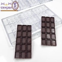 Tangba 50g haricot à barre plaque de grille rectangulaire chocolat Polycarbonate moule à chocolat facile à nettoyer et démouler moule à chocolat