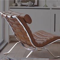 Fauteuil inclinable de luxe moderne en acier inoxydable pour salon et mobilier de maison