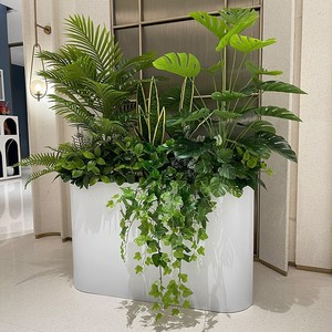 Foglie Artificiali di Tartaruga, Palma Areca, Nandina, Pianta Verde per Fioriera, Decorazione per Ufficio, Centro Commerciale, Ristorante, Negozio di Abbigliamento, Casa - Product Image 3