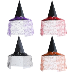 Halloween <strong>Witch</strong> Hat Decoration Props <strong>Adult</strong> and Child <strong>Costume</strong> Role Play Makeup Oxford Fabric New Style New Year - Product Image 1