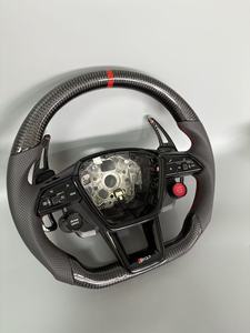 Volant en cuir pleine fleur <span class=keywords><strong>S</strong></span>-<span class=keywords><strong>Line</strong></span> avec bouton de démarrage pour <span class=keywords><strong>Audi</strong></span> R8 TTRS C6 C7 S7 S4 A4 B8 RS3 SQ5 S5 B9 A6 C8 A3 <span class=keywords><strong>2018</strong></span> - Product Image 6