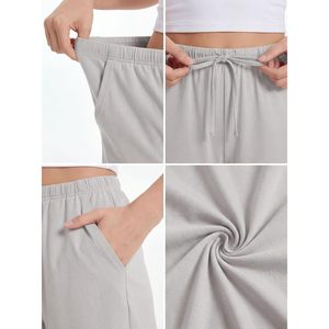FOXA Women's Soft <b>Lounge</b> <b>Shorts</b> Drawstring Pockets Comfort Stretch Breathable Knitted Cotton Spandex Multi Color Pack - Product Image 6