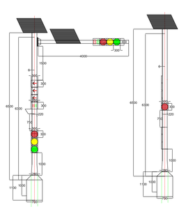 Ensemble de feux de signalisation pour piétons 200 mm, 100 mm, 300 mm, LED <span class=keywords><strong>rouge</strong></span> et verte, IP65, boîtier en alliage d'aluminium et PC, feux de signalisation ferroviaire 4 voies - Product Image 3