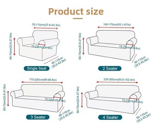 New Solid Colour Washable Elastic <strong>Stretch</strong> <strong>Sofa</strong> <strong>Cover</strong> Thickened Dustproof &amp; Stain-resistant Protector <strong>for</strong> Home Use - Product Image 5