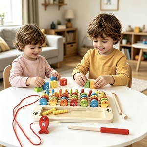 <span class=keywords><strong>Juego</strong></span> <span class=keywords><strong>de</strong></span> Pesca Magnético con Letras, <span class=keywords><strong>Juego</strong></span> Educativo Montessori para el Aprendizaje Temprano <span class=keywords><strong>de</strong></span> Números, <span class=keywords><strong>Juego</strong></span> <span class=keywords><strong>de</strong></span> <span class=keywords><strong>Mesa</strong></span> para la Coordinación Mano-Ojo - Product Image 1